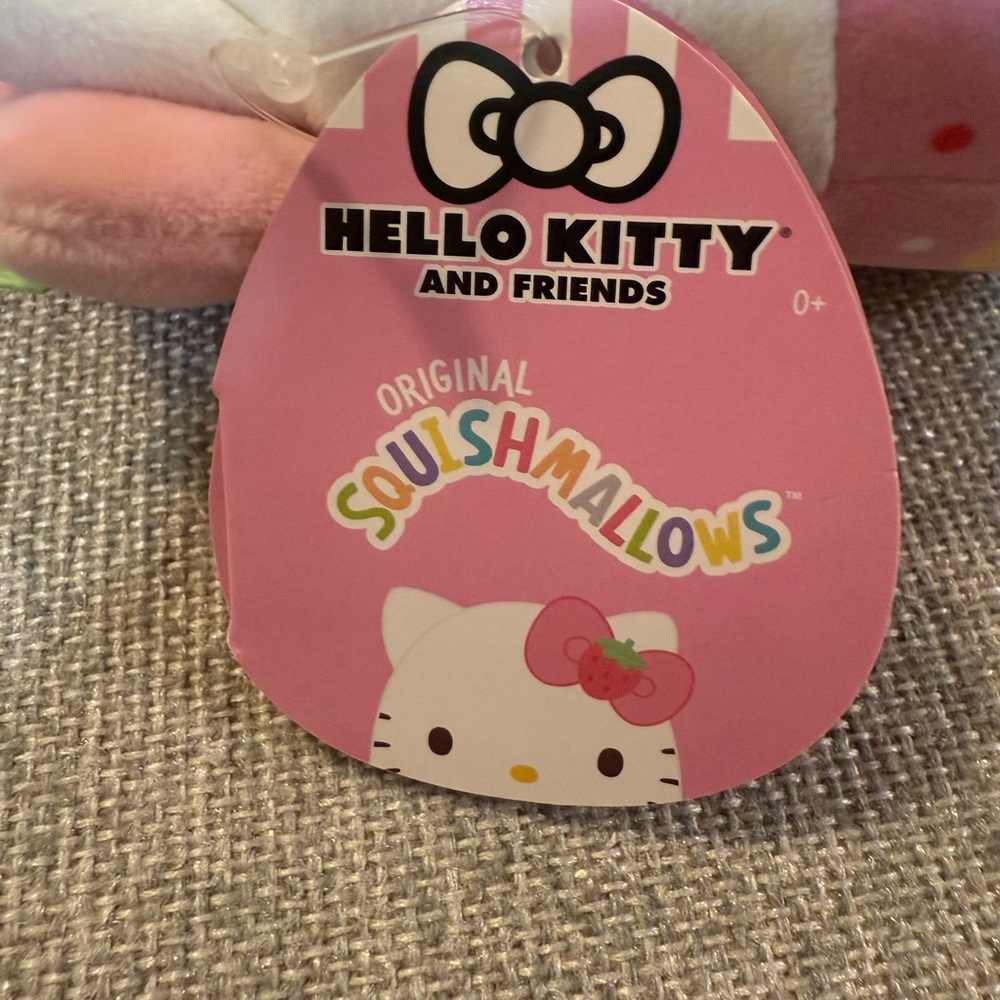 Squishmallows Sanrio 5” Hello Kitty Ice Cream Cone Pink Strawberry Plush NWT - Picture 3 of 7